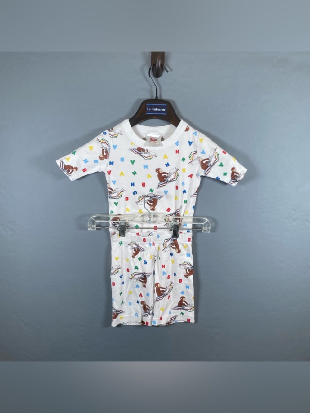 Hanna Andersson Curious George Pajamas Set Size 120 US 6-7 Organic Cotton Kids